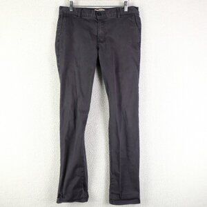 Naked And Famous Pants Mens 32X30 Black Slim Straight Chino Lightweight Trouser